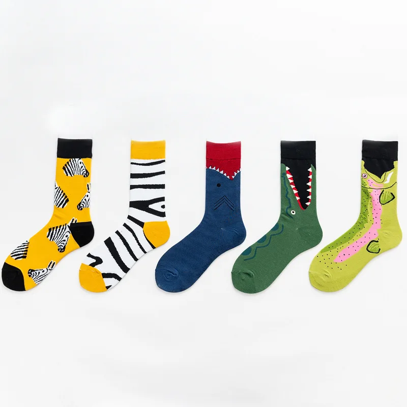 Trendy Harajuku Funny Men's Socks Women Various Colors Female Cute Sock Womens Designed School Students Females Korean Style