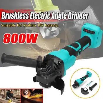 

18V Brushless Cordless Impact Angle Grinder 2 Speed 100mm 800W DIY Power Tool Cutting Machine Polisher for Makita Battery