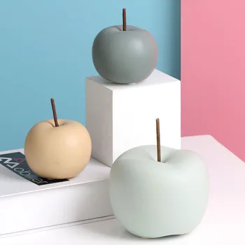 

Nordic Modern Apple Figurine Model Creative Resin Apples Crafts Desk Ornament Office Table Decor Home Decoration Accessories
