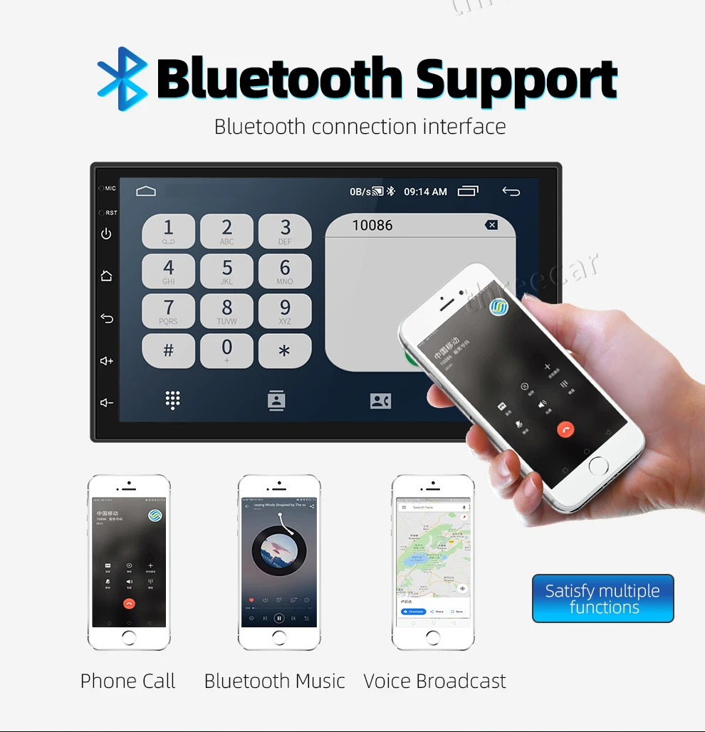 7 ''универсальная GPS навигация Bluetooth 2 Din автомобильное радио Android 8 1 Wifi