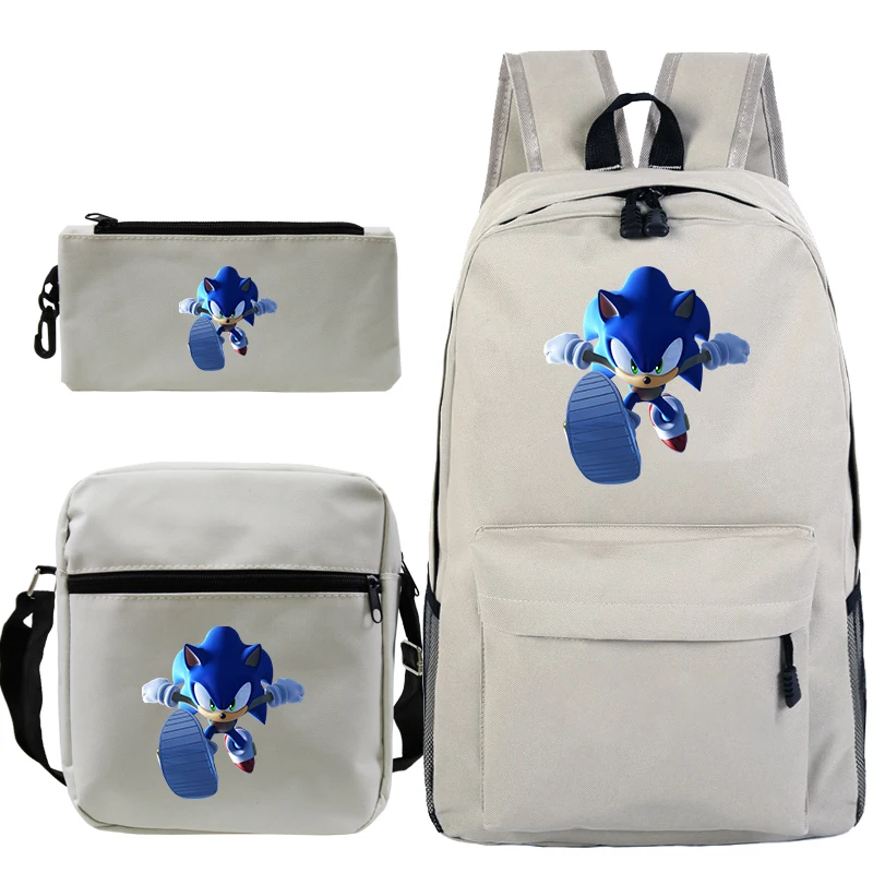 Sonic зубная щётка Mochilas героя из мультфильма для мальчиков и девочек, школьные рюкзаки, сумки для путешествий Bolsa Escolar с Crossbody сумка пеналы для ручек