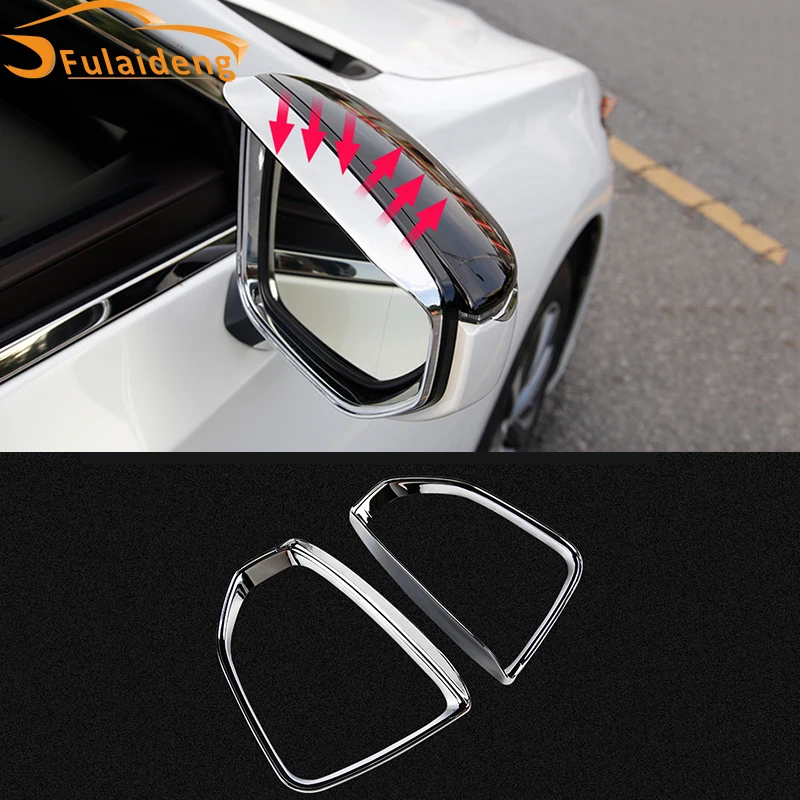 

2pcs For Lexus ES200 260 300h 2018 ABS Chrome Rearview Mirror Rain Eyebrow Cover Trim Frame Car Styling Accessories