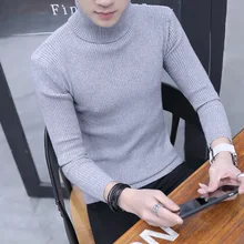 ##Special Price Simple Winter Thick Sweater Men Pullover Mens 2019 New Turtleneck Stripes Solid Warm Sweaters White Black Grey Brown Clothes S M ##Special Price Simple Winter Thick Sweater Men Pullover Mens 2019 New Turtleneck Stripes Solid Warm Sweaters White Black Grey Brown Clothes S M