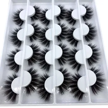 

HBZGTLAD 12 Pairs 3D Soft Mink False Eyelashes Handmade Wispy Fluffy Long Lashes Natural Eye Extension Makeup Kit Cilios
