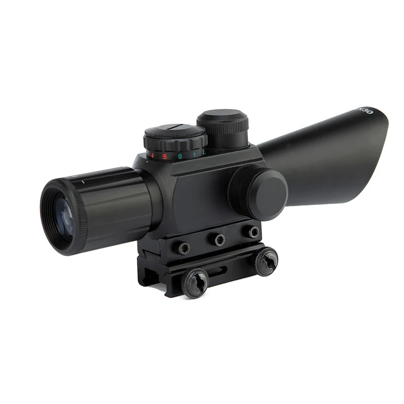 

Riflescope M7 with Dual Illuminated Infrared Rifle Scope with Red Laser Sight for Hunting, 4X30 Optical Rifle Scope