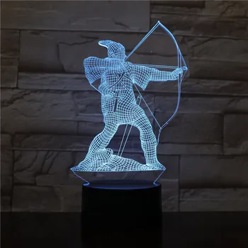 

3D Lamp Best Present for Children The Sport Archery for Christmas Decoration Battery Operated Led Night Light Lamp 3D Illusion