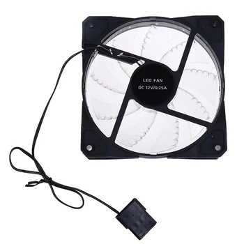 

1Pc 12cm PC computer Ultra Silent LED cooling fan radiator 12VDC 3P IDE 4pin