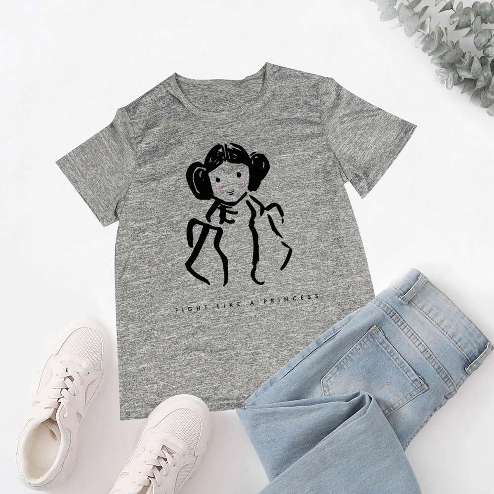 

Hot Sale Short Sleeve Casual T Shirt Independent Princess Graphic Round Neck Pretty Soft Feminism Now Top Tees Women's Rights