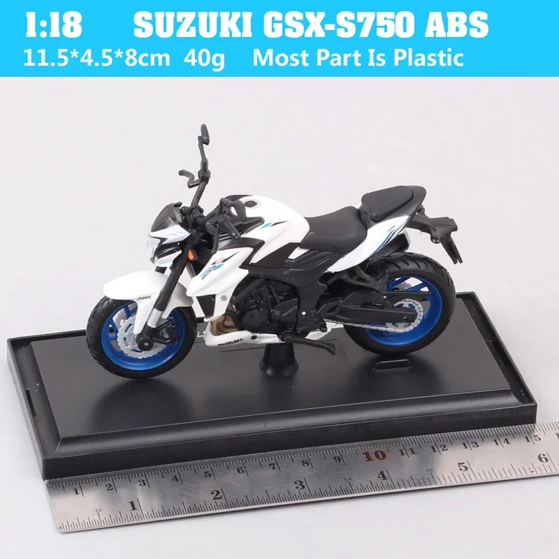 Details about   Maisto 1/18 Scale SUZUKI GSX-S750 ABS GSXS750 Bike Model Diecast Toy Motorcycle 