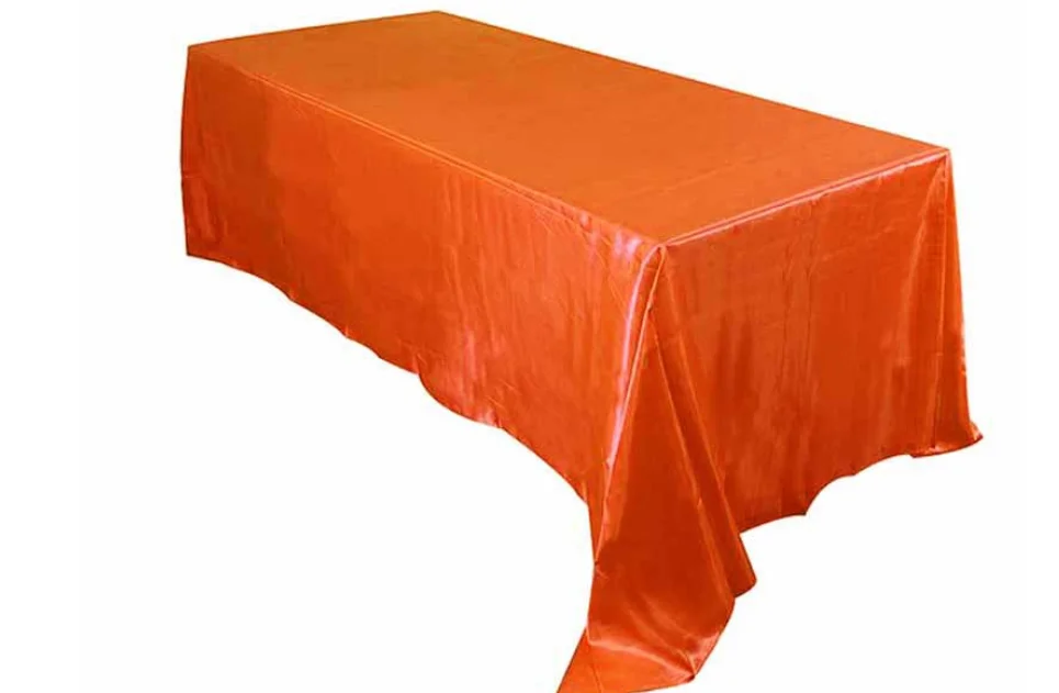 145x320cm White/Black Tablecloths Table Cover Rectangular Satin Tablecloth for Wedding Birthday Party Hotel Banquet Decoration