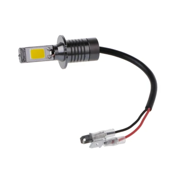 

2X H3 80W Strobe Flash LED Bulbs Car Fog Driving Light Lamp Yellow Amber 3000K Aviation aluminum 3.0A±0.2A IP68