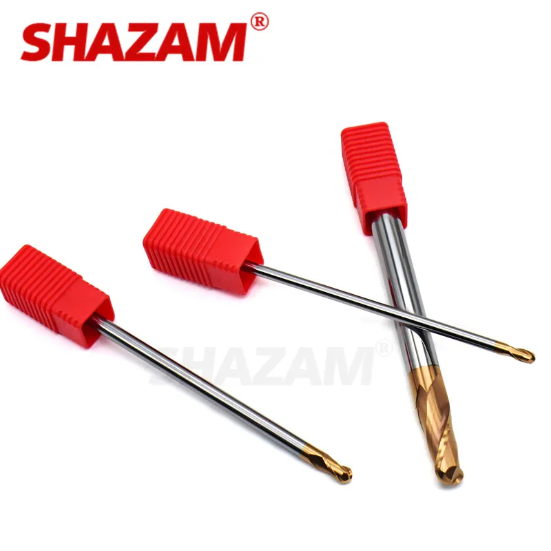 Milling Cutter Alloy Coating Tungsten Steel Tool 100L Hrc55 Lengthening Ball Nose Endmills SHAZAMTop Milling Cutter Endmill