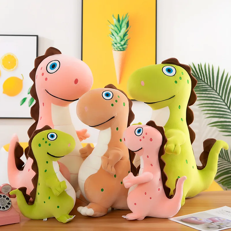 

new Cute plush toy Cartoons dinosaur lifelike color doll soft pillow on bed good quality Cushion christmase birthday gift