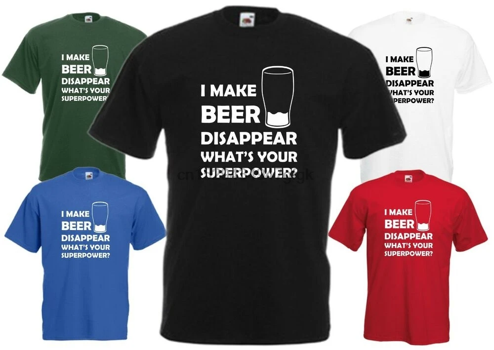 Футболка с надписью I Make Beer Disappear | Мужская одежда