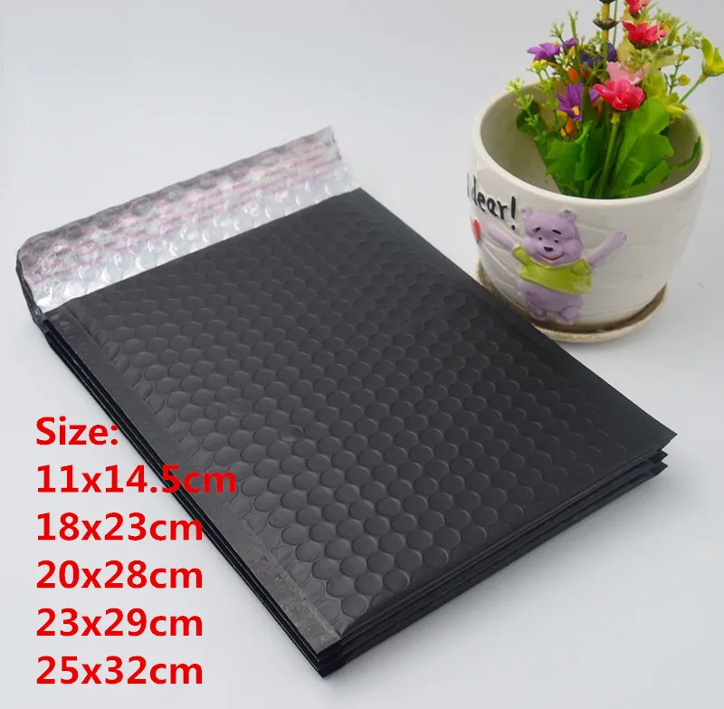 

20pcs/lot,Small Bubble Envelopes Bags,Matte black Mailers Padded Shipping Envelope With Bubble,Mailing Bag,Business Supplies
