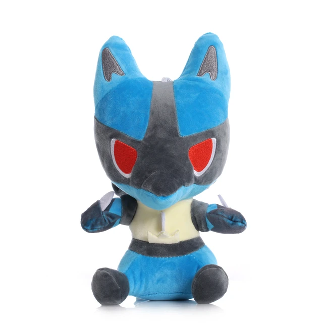 TAKARA TOMY Pokemon Mega Lucario Plush Toys Shiny Lucario Soft Stuffed  Animals Toys Doll Gifts for Children Kids