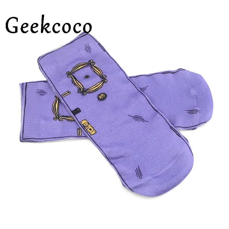 Friends tv show Fashion cartoon unisex Casual Non Slip Breathable Comfortable short Tube couple Socks J0879