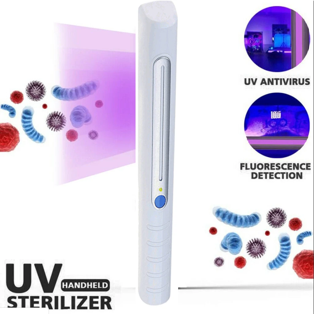 Handheld UV Germicidal Lamp UV-C Ultraviolet Light Tube Portable 3W for Travel Hotel Bedroom
