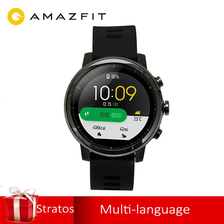 Глобальная версия Huami Amazfit Stratos Смарт спортивные часы 2 gps 5ATM вода 2.5D экран gps Firstbeat плавание для Strava 2