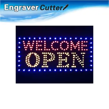 

Animated LED Neon Light Open Sign Deluxe Welcome Open