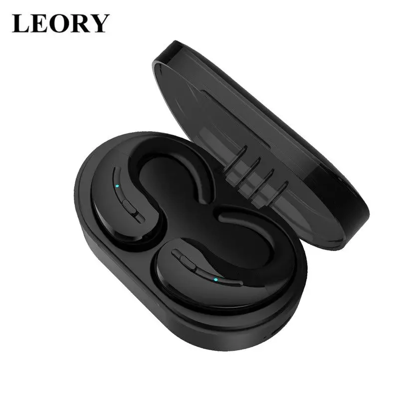 LEORY A8 True Беспроводной bluetooth 5,0 наушники 4D стерео бинауральные hd-звонок, Hi-Fi, Ушные крючки Спортивная гарнитура с зарядный чехол
