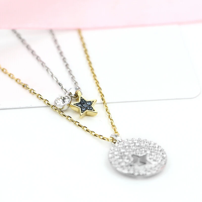 Высокое качество SWA оригинальные ювелирные изделия подарок два в одном дамское ожерелье