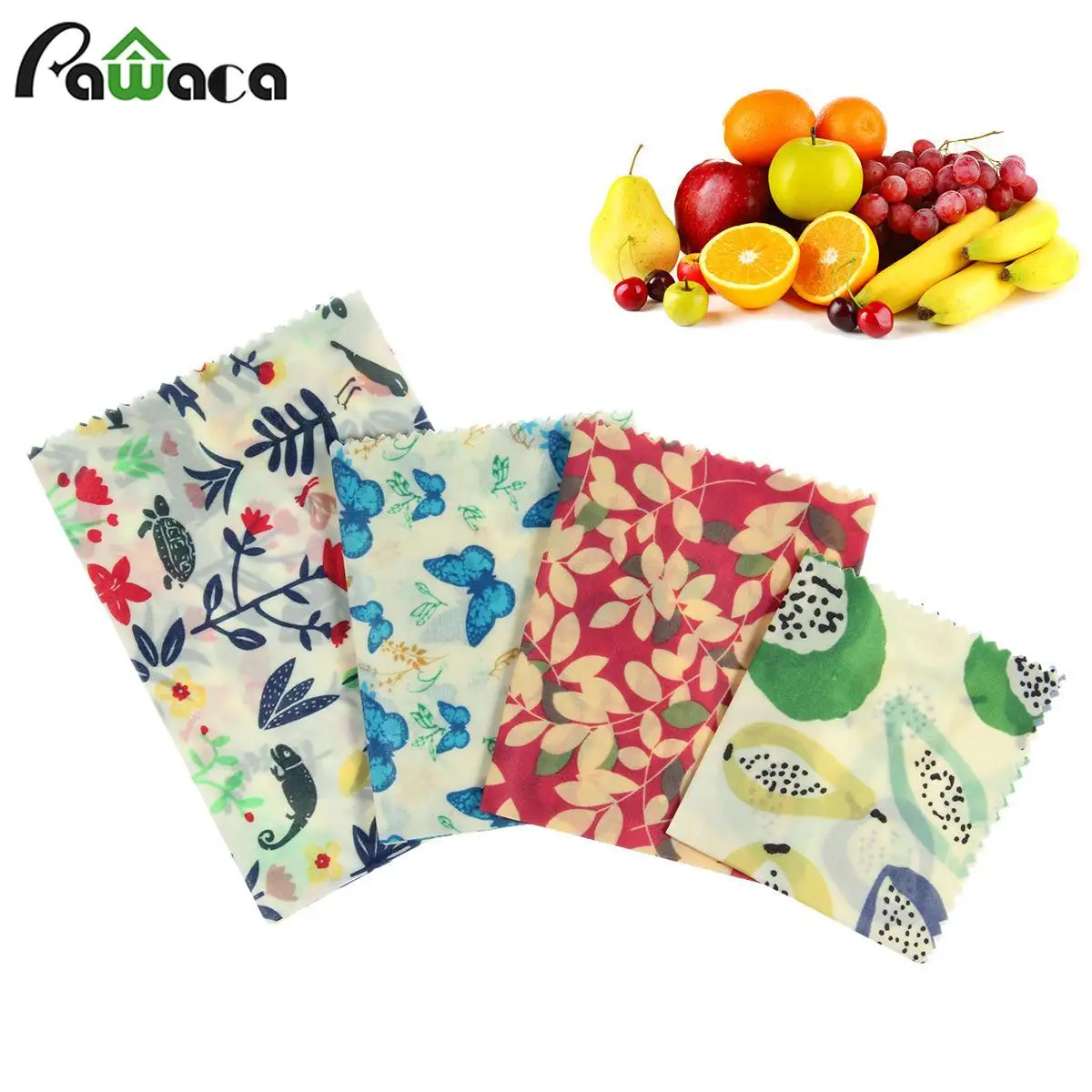 4 шт. многоразовые Экологически чистые пакеты сэндвичи с пчелиным