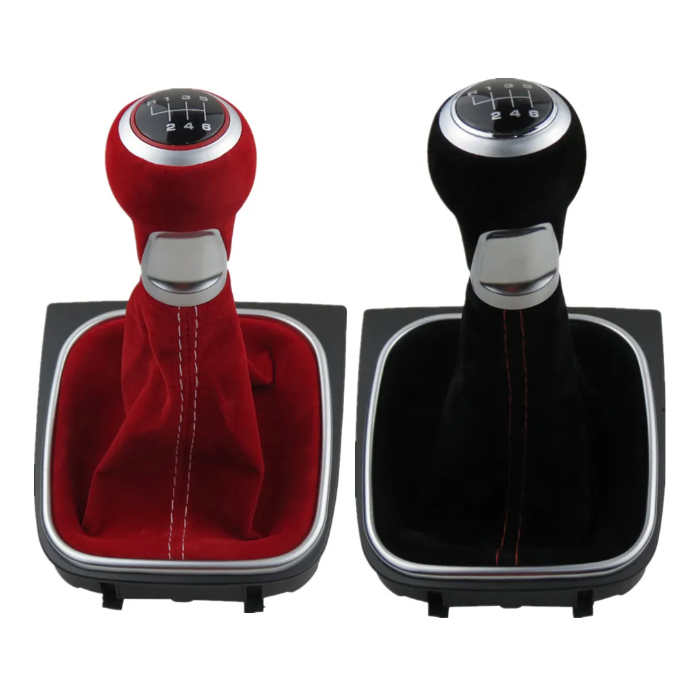 Новый замшевый кожаный красный черный полный 5 6 Скоростной рычаг переключения