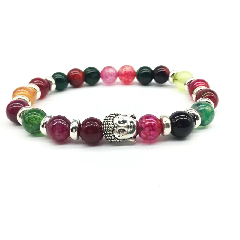 Новинка 2020 браслеты из ниток с лавовым тигром и камнем натуральных бусин Будды