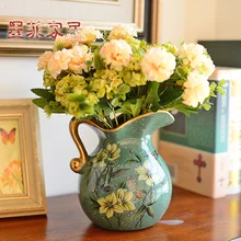 Мерфи керамические украшения, современный цветочный флакон, художественное украшение для гостиной, имитация цветов, художественный костюм, сухие цветы