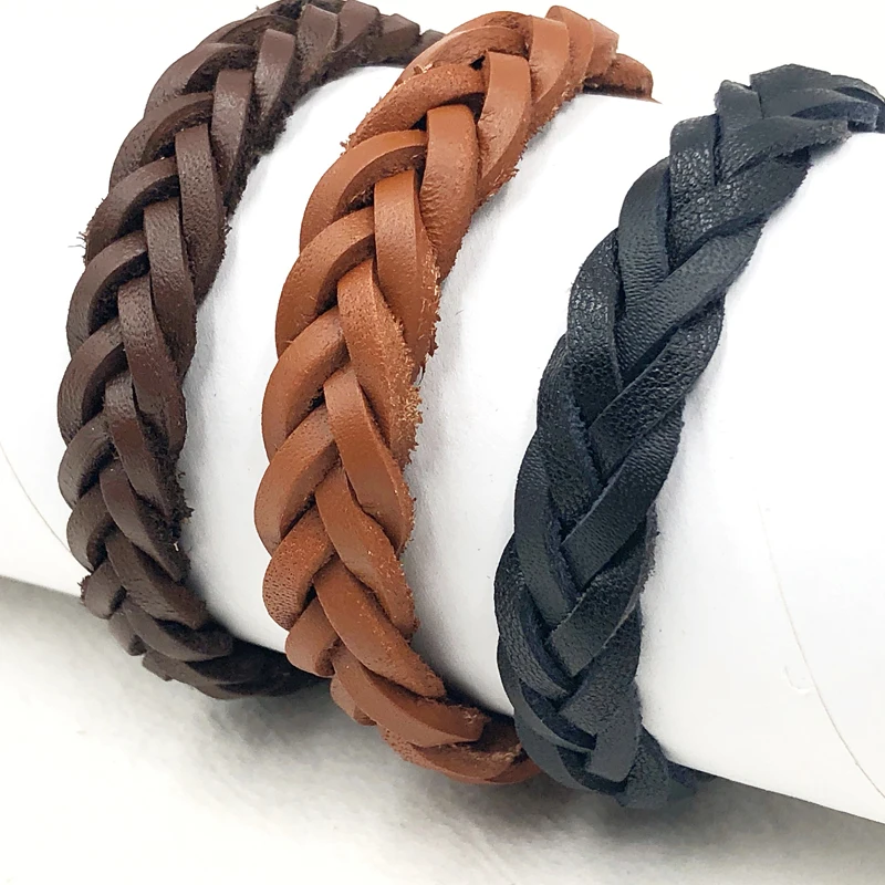 Hand-Woven Fashion Accessories Multi-layer Leather Woven Wristband Adjustable Men's Bracelet and Ladies Holiday Gift | Украшения и
