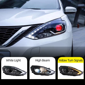 

2Pcs Car Styling for Nissan Sylphy Headlights 2016 2017 2018 Head Lamp LED Headlight DRL Lens Headlamp H7 D2H HID Xenon bi xenon