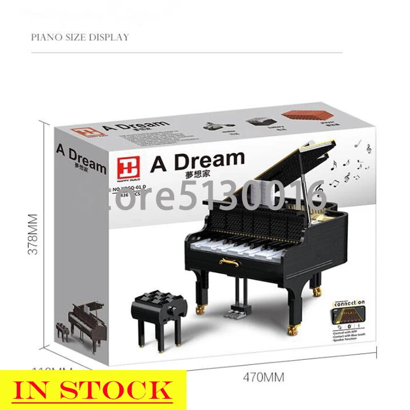 

New xqgq01 2623pcs Ideas Series MOC Piano Dreamer Blocks Model Building Kits Blocks Bricks Christmas Toy Gift Creator Technic
