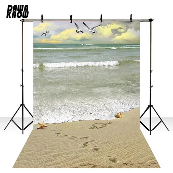 

DAWNKNOW Sea mew Vinyl Photography Background For Newborn Sandbeach Photo Shoot Backdrop For Wedding Photo Studio lv428