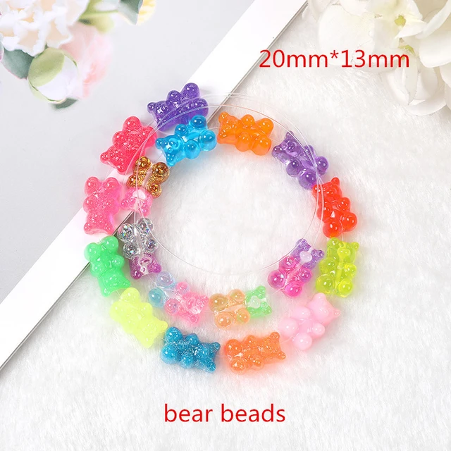 20pcs 11*18mm Cute Candy Color Gummy Bear Charms for DIY Earring Bracelet  Necklace Pendant Women Kids Jewelry Making Accessories - AliExpress