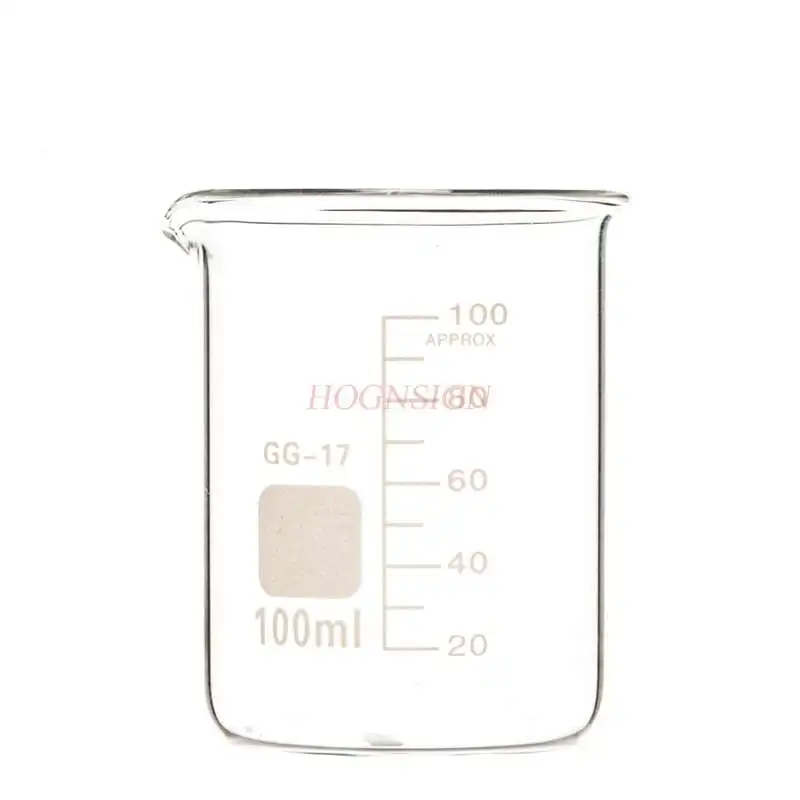 

100ml glass beaker scale beaker high borosilicate high temperature resistant thick glass equipment