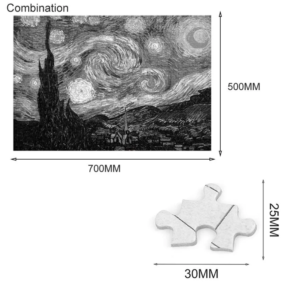 1000 шт./компл. Паззл-конструктор знаменитая картина мирового искусства галлари картина маслом Паззл-конструктор творческие игрушки для