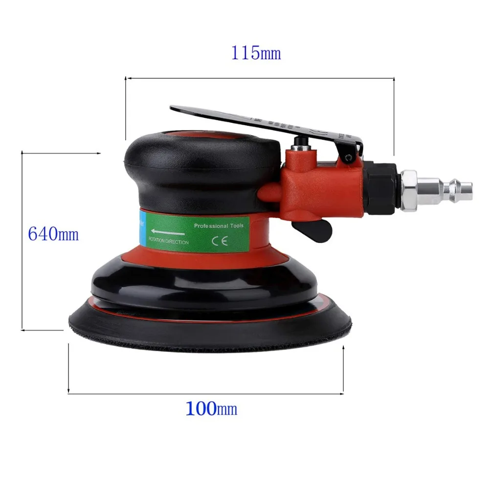 5 Inch Air Sander Non-vacuum Matte Surface Circular Pneumatic Sander Random Orbital Sander Polished Grinding Machine Hand Tools