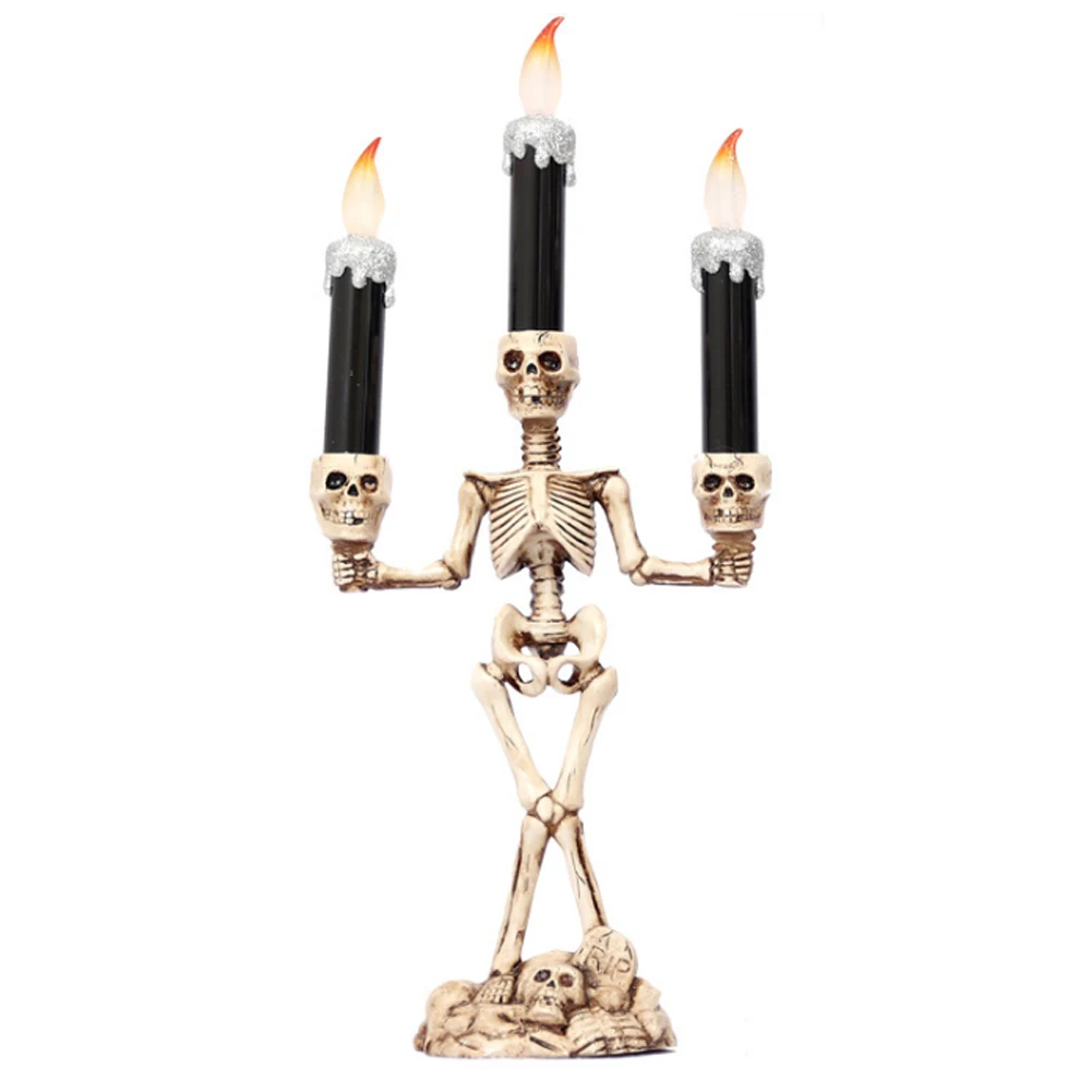 

Halloween Candelabra LED Candles Flickering Light for Halloween Window Decor JA55