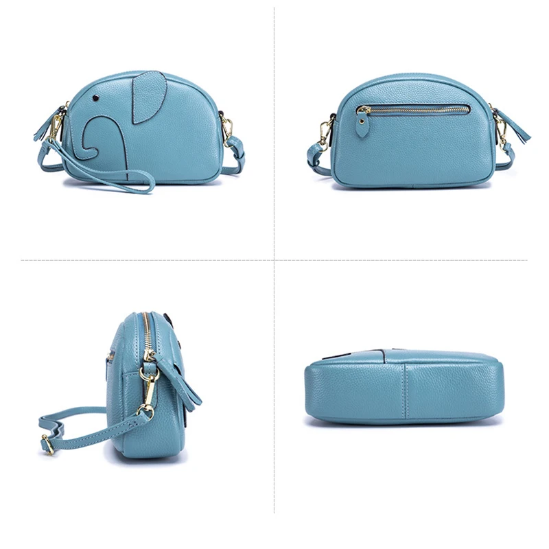 Женская сумка мессенджер с клапаном из коровьей кожи маленькая мини через плечо