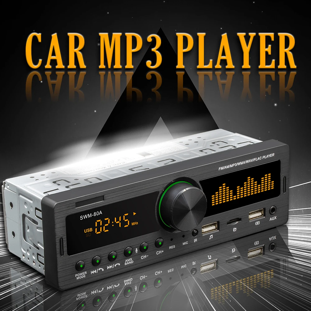 Kebidumei Bluetooth Авторадио автомобильный стерео радио FM Aux вход приемник SD USB SWM 80A 12V In dash