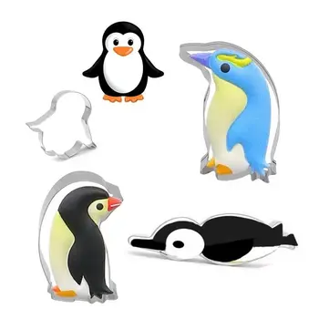 

4pcs/set Cute Cartoon Penguin Shape Cookie Cutters Biscuits Fondant Tools