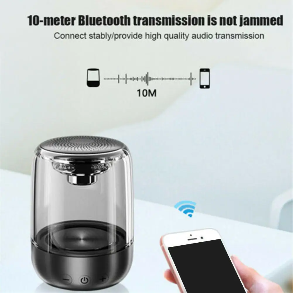 Автомобильный портативный беспроводной bluetooth-динамик, Мини Красочный светильник, портативная музыкальная звуковая коробка, громкая связь, уличный бас-сабвуфер