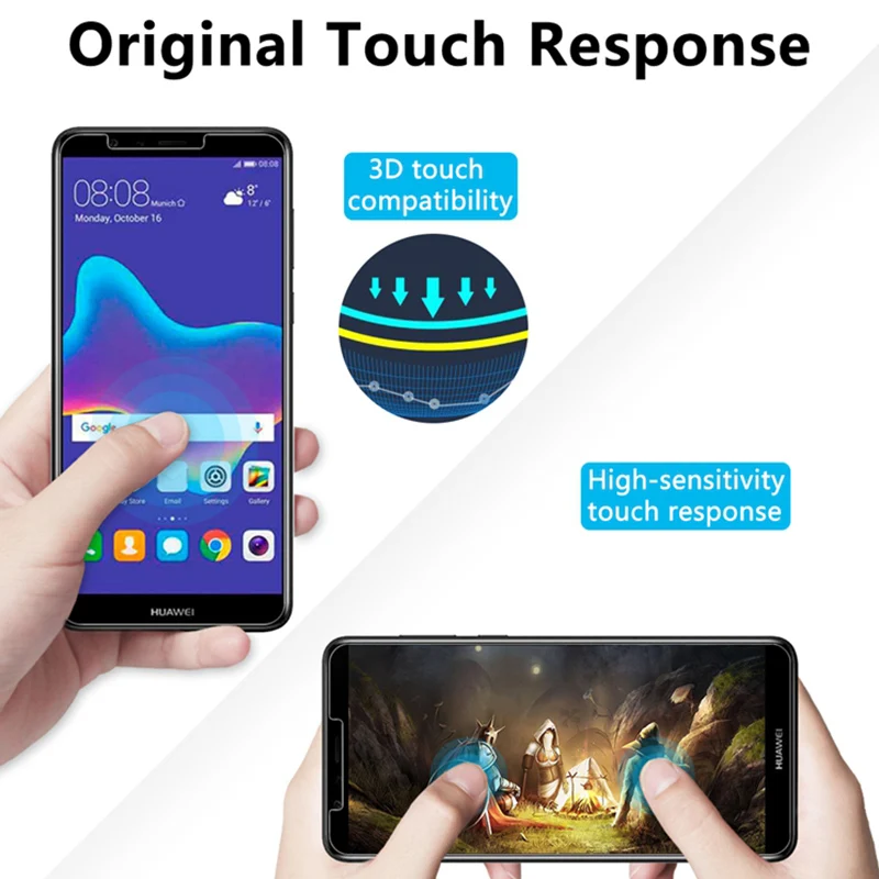 Защита экрана телефона для Huawei Y7 Prime Pro 2018 закаленное стекло huawei Y9 2019 Y 9 HD защитное