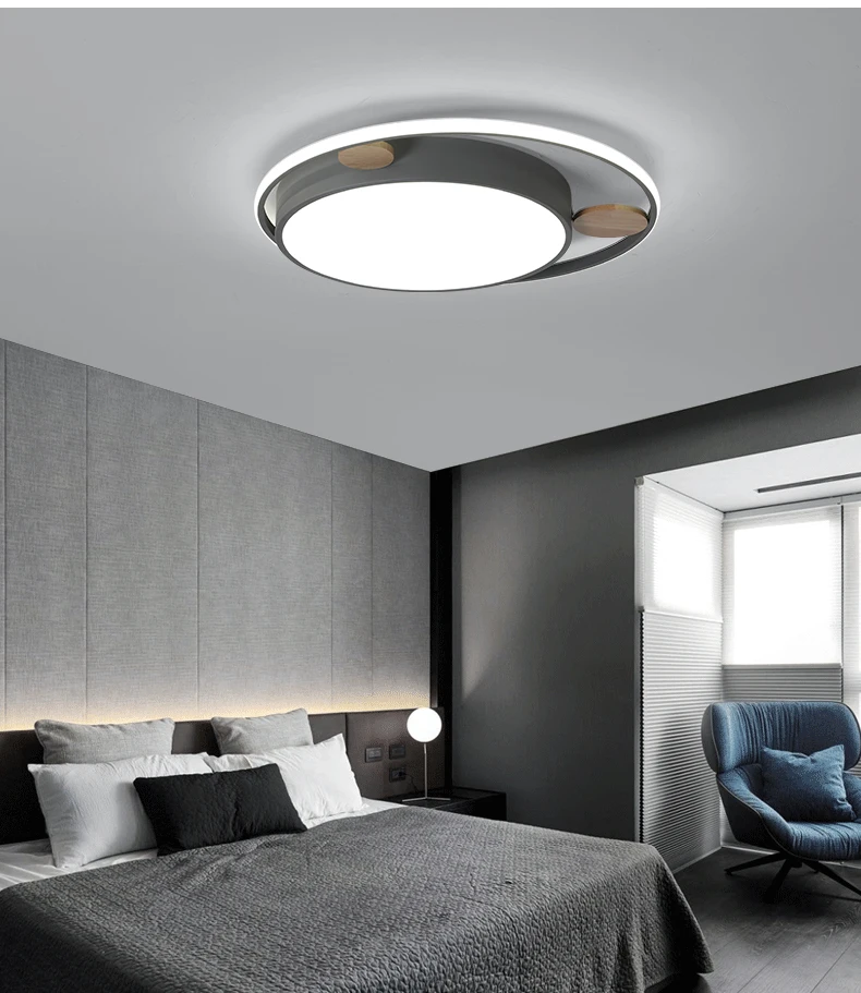 Круглый минималистский led Люстра для Спальня studyroom lampadario led серый/белый/темно-зеленый современная люстра светильник ing светильник настенные светильники