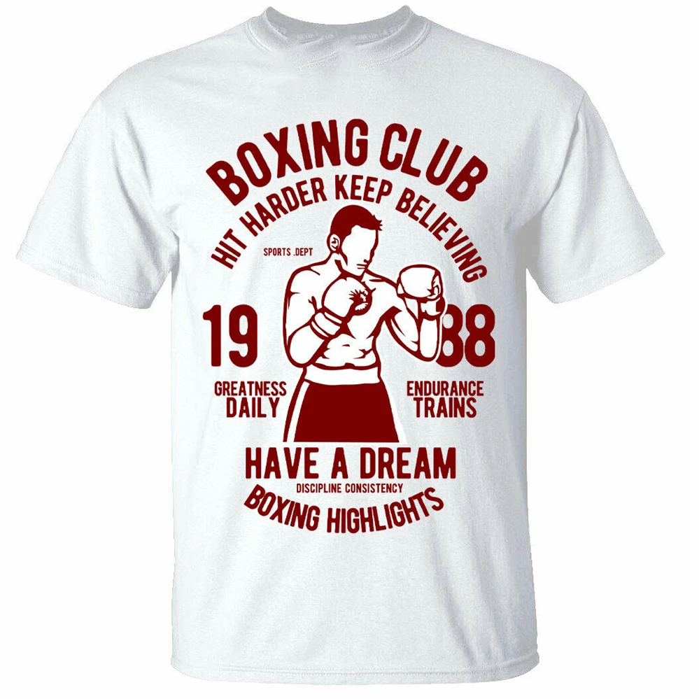 Boxing Club T Shirt Men Women boxers top gym training workout Tee Shirt