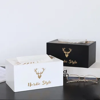 

Creative INS bei ou gentry Wood Tissue Box Restaurant Living Room Teapoy Table Home Napkin Storage Box Paper Extraction Box