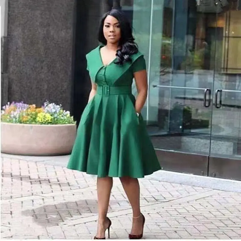 

2019 new arrival autumn sexy fashion style african women v-neck beauty plus size dress M-XXL