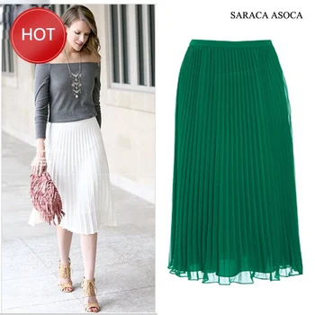 

Woman Skirts Chiffon Skirt Muslim Women's Elastic Band Fashion Ankle-Length Long Bust Skirts Womens