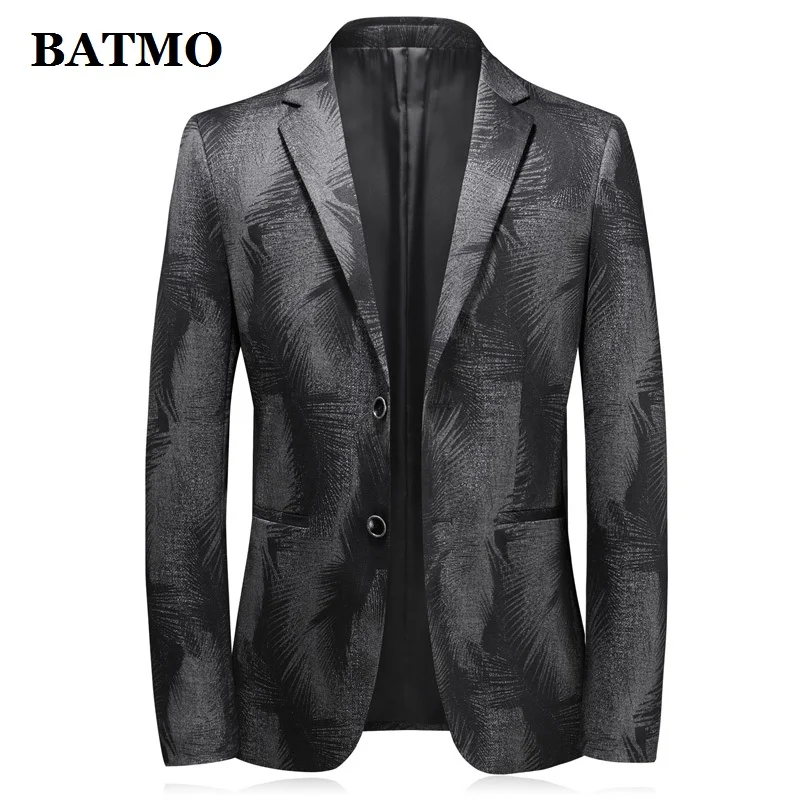 BATMO 2020 Новое поступление весенний Повседневный Серый блейзер с принтом для